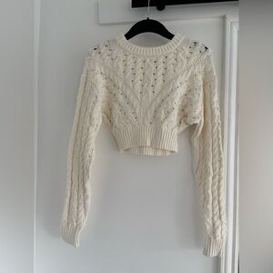 H&M Cream Cable Knit Sweater
